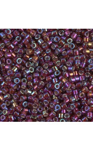 Miyuki Delica Perlen 11/0 - Silverlined glazed dark cranberry ab DB-1694